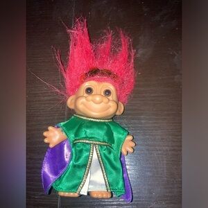 Vintage Queen Troll doll. Russ troll. Approximately 5 inches tall. Rare Find